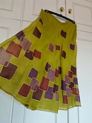 Falda y blusa Adolfo Dominguez seda T38/40