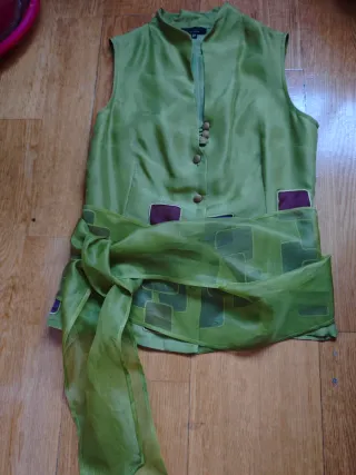 Falda y blusa Adolfo Dominguez seda T38/40