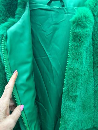 Chaleco pelo verde talla única