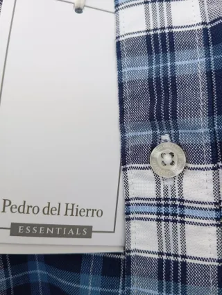 Camisa Pedro del Hierro cuadros azul y blanco