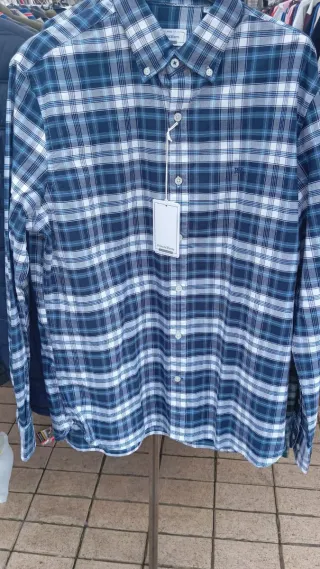 Camisa Pedro del Hierro cuadros azul y blanco