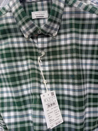 Camisa Pedro del Hierro cuadros azul y blanco