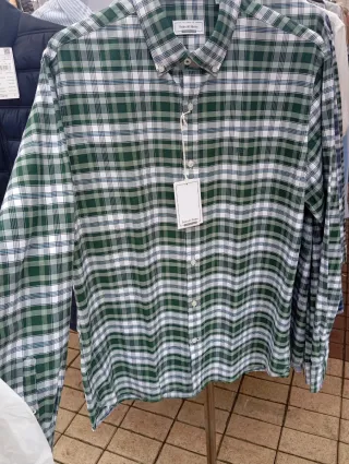 Camisa Pedro del Hierro cuadros azul y blanco