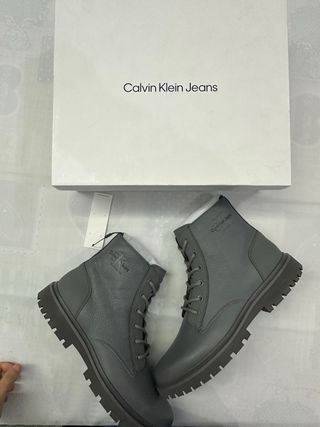 Stivali Calvin Klein Uomo Mezza Gamba Grigio 41