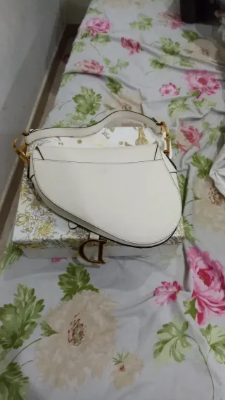 Borsa Dior Bianca Dettagli Oro