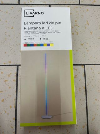 Lampada da terra LED Livarno con sensore audio