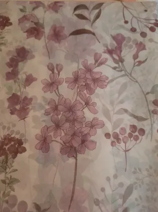 10 Folhas Papel Seda Flores Silvestres