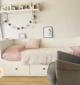 Cama nido blanca con cajones