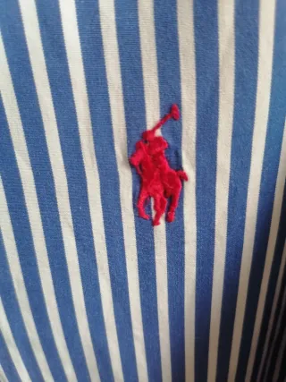 Camisa Ralph Lauren Sport Rayas Azul T M. Mujer.