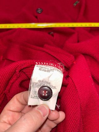 Chaqueta Burberry Vintage roja burdeos con botones