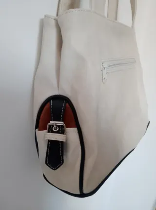 Borsa Asmara pelle beige e marrone