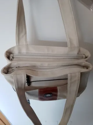 Borsa Asmara pelle beige e marrone