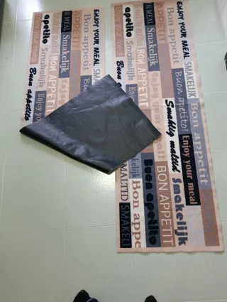 2 Tappeti da Cucina Beige Multicolore 1,51x0,49