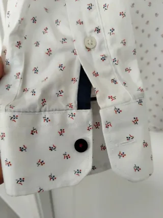 Camisa Zara Hombre Blanca Estampada