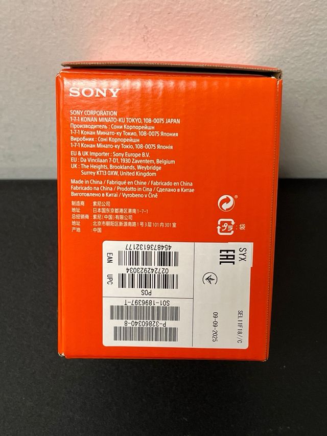 Objetivo Sony SEL11F18 11mm F1.8 E-mount