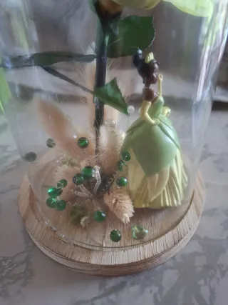 Cúpula Cristal Rosa Eterna Princesa Tiana