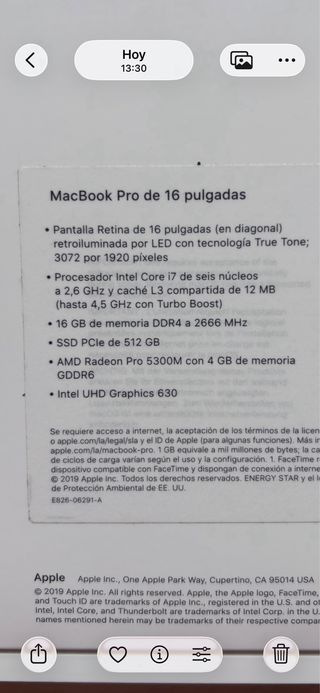 MacBook Pro 16” 2019