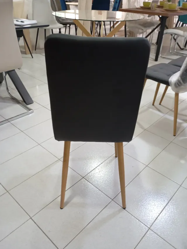 Sillas polipiel negro (pack 2)