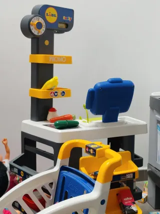 Supermercado Juguete Lidl con Carrito y Caja