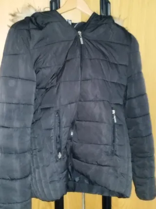 Chaqueta Parka Acolchada Negra Talla L Parka Wint