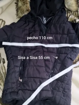 Chaqueta Parka Acolchada Negra Talla L Parka Wint