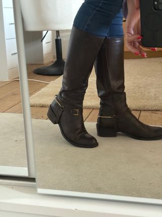 Stivali al ginocchio marroni