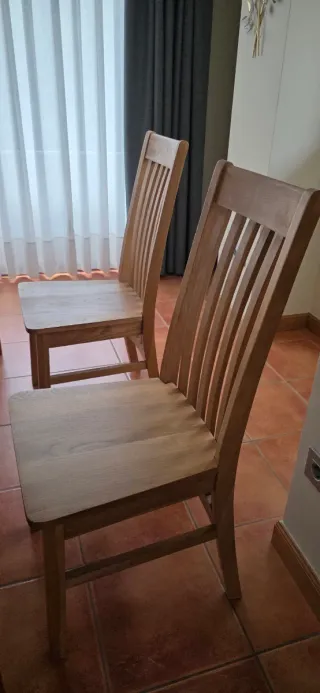 6 Sillas Madera Maciza Roble