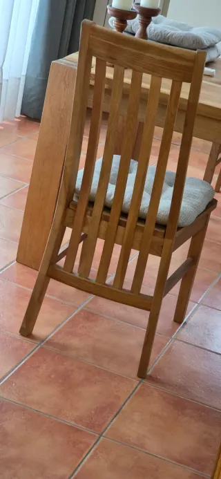 6 Sillas Madera Maciza Roble