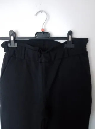 Leggins neri donna con dettaglio in vita tg S