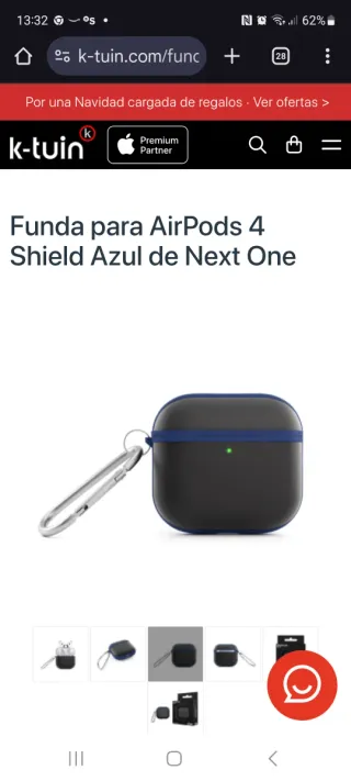 Funda AirPods 4 NEX+ Shield Case Azul