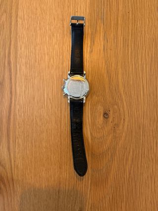 Reloj Fossil Cronógrafo Negro/Plata Correa Cuero