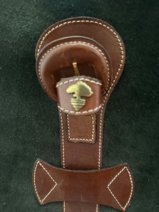 Maleta Nobuck Artesanal Marrón y Verde (juego )