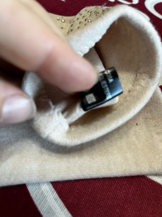 Guanti donna beige con strass