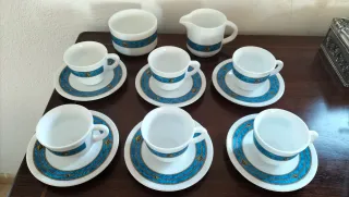 Juego de café/té porcelana azul y blanco