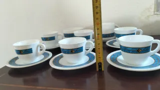 Juego de café/té porcelana azul y blanco
