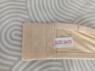 Sujetador sin tirantes beige