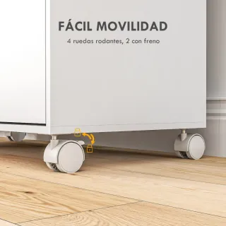 Mueble Planchar con Ruedas y Barra