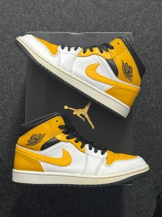 Nike Jordan 1 Mid Giallo Bianco 42