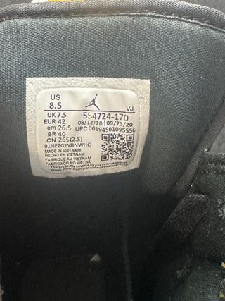 Nike Jordan 1 Mid Giallo Bianco 42