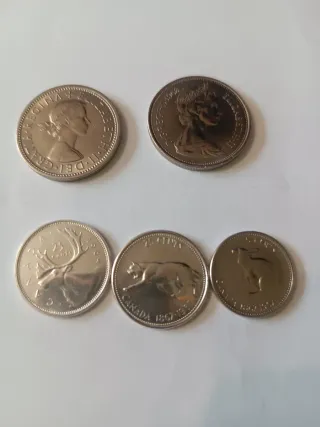 Monedas Reino Unido y Canadá