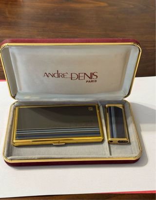 Set André Denis Paris Accendino Porta-sigaretta