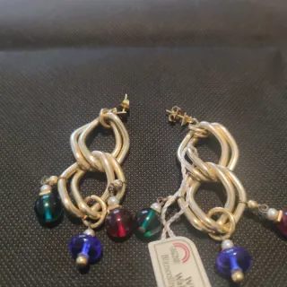 Orecchini Walter Biancolini dorati multicolor