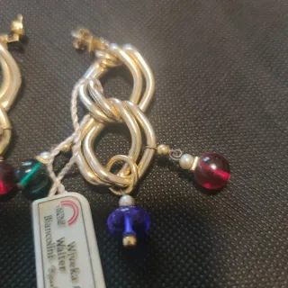 Orecchini Walter Biancolini dorati multicolor