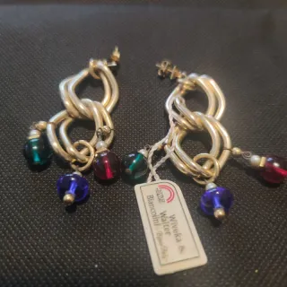 Orecchini Walter Biancolini dorati multicolor