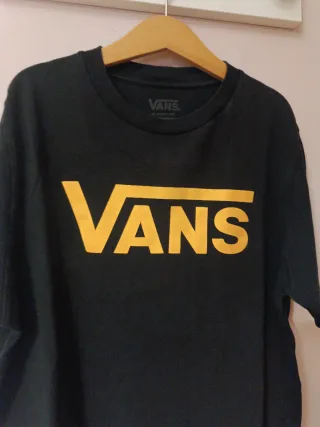 Camiseta Vans niño negra talla 10/12