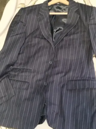 Blazer Zara Raya Gris Talla 52 %100 Viscosa