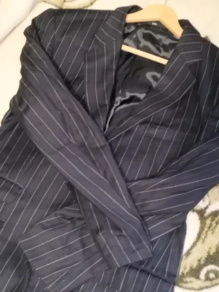 Blazer Zara Raya Gris Talla 52 %100 Viscosa