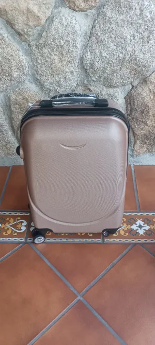 Maleta Cabina Rosa Bronce 55x35x20 Nueva