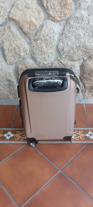 Maleta Cabina Rosa Bronce 55x35x20 Nueva