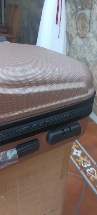 Maleta Cabina Rosa Bronce 55x35x20 Nueva